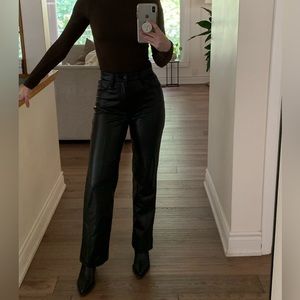 Curve Love Vegan Leather 90s Relaxed Pant